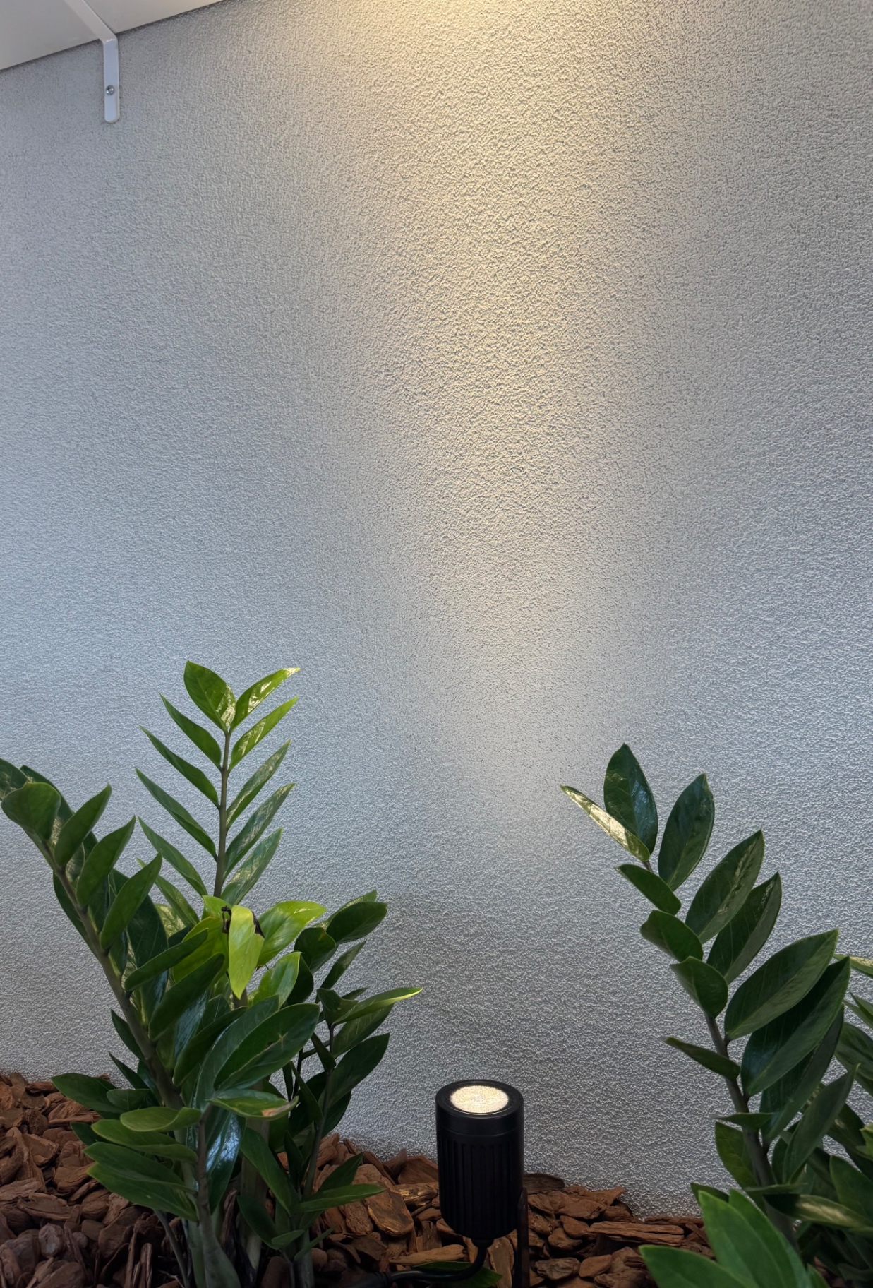 Parede de jardim com Textura Granfino aplicada